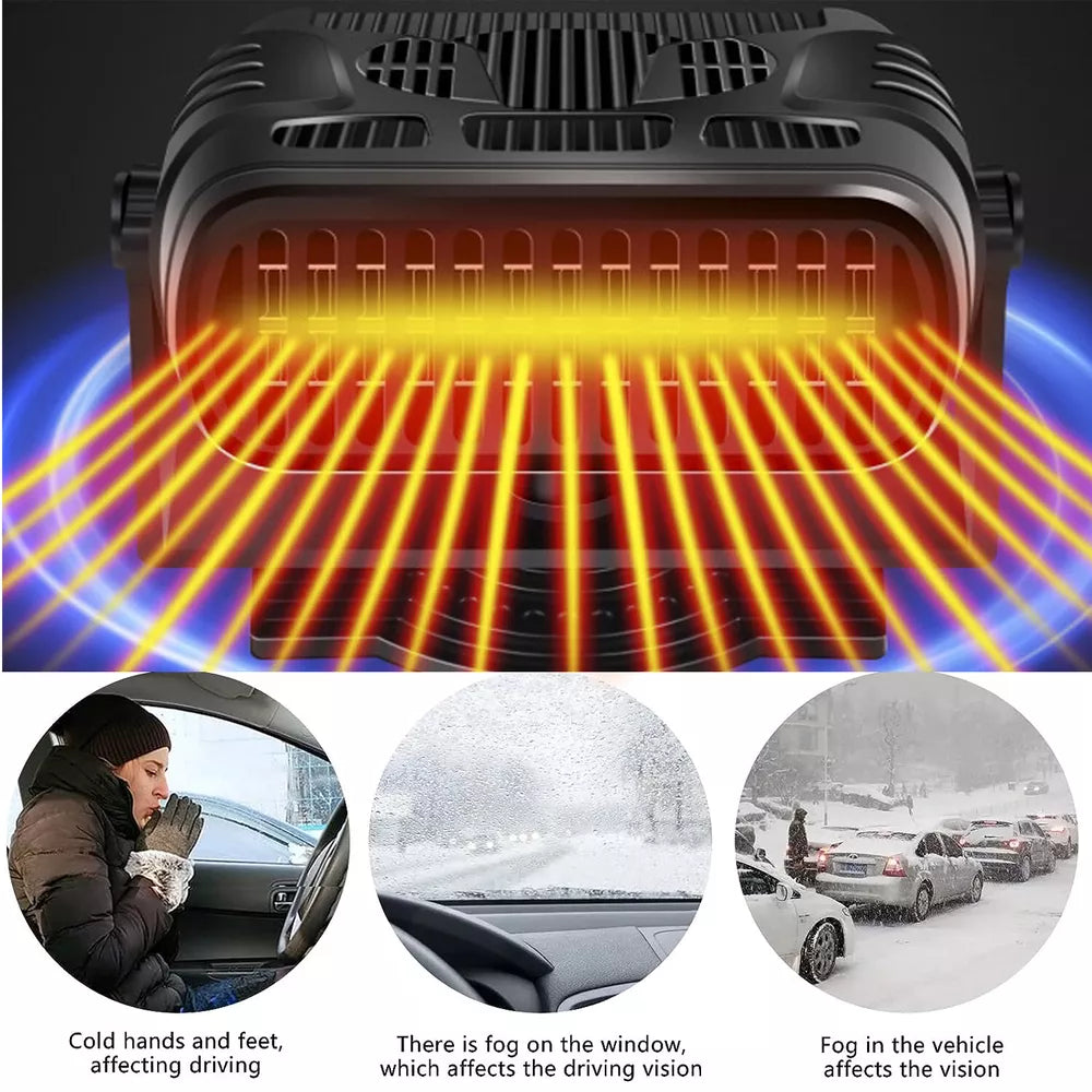 12V Car Heater – Fast Heating, Defrosting & Cooling Fan