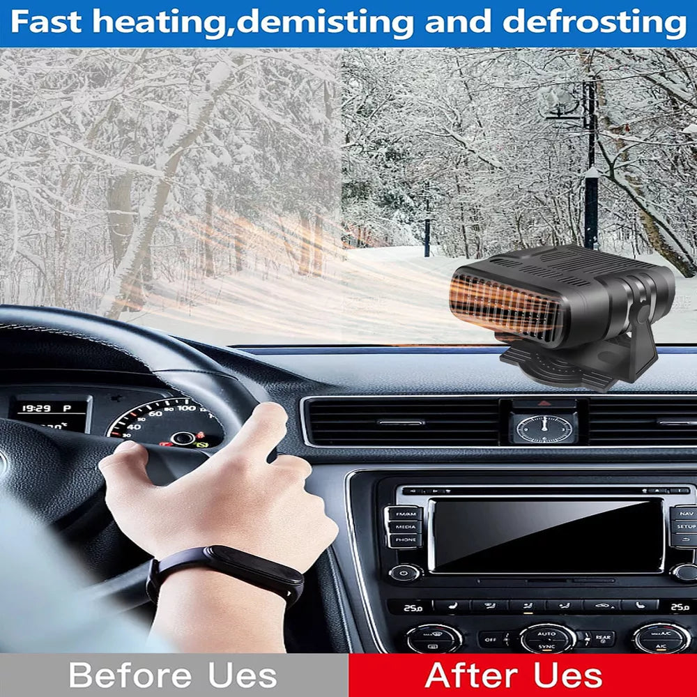 12V Car Heater – Fast Heating, Defrosting & Cooling Fan