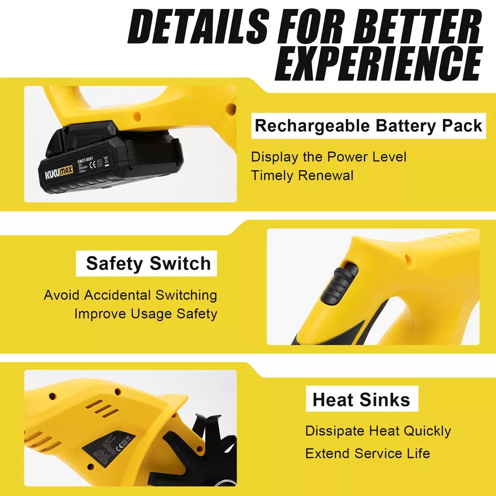 Cordless Handheld Tiller – 20V Rechargeable Garden Cultivator