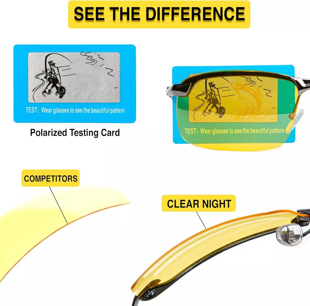 Night Vision Polarized Glasses – Reduce Glare & Enhance Visibility
