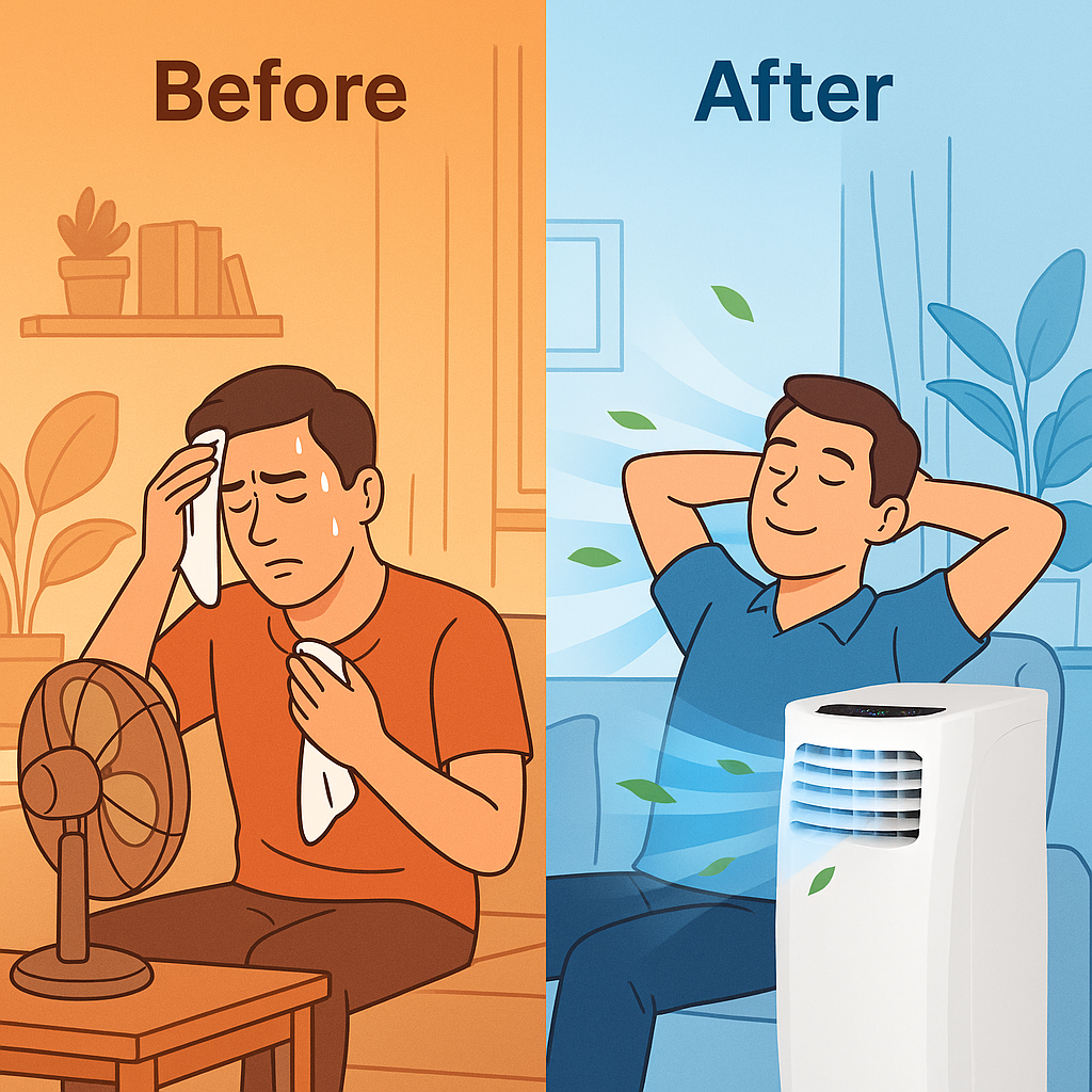 Maxs CoolComfort 8K™ Portable AC & Dehumidifier