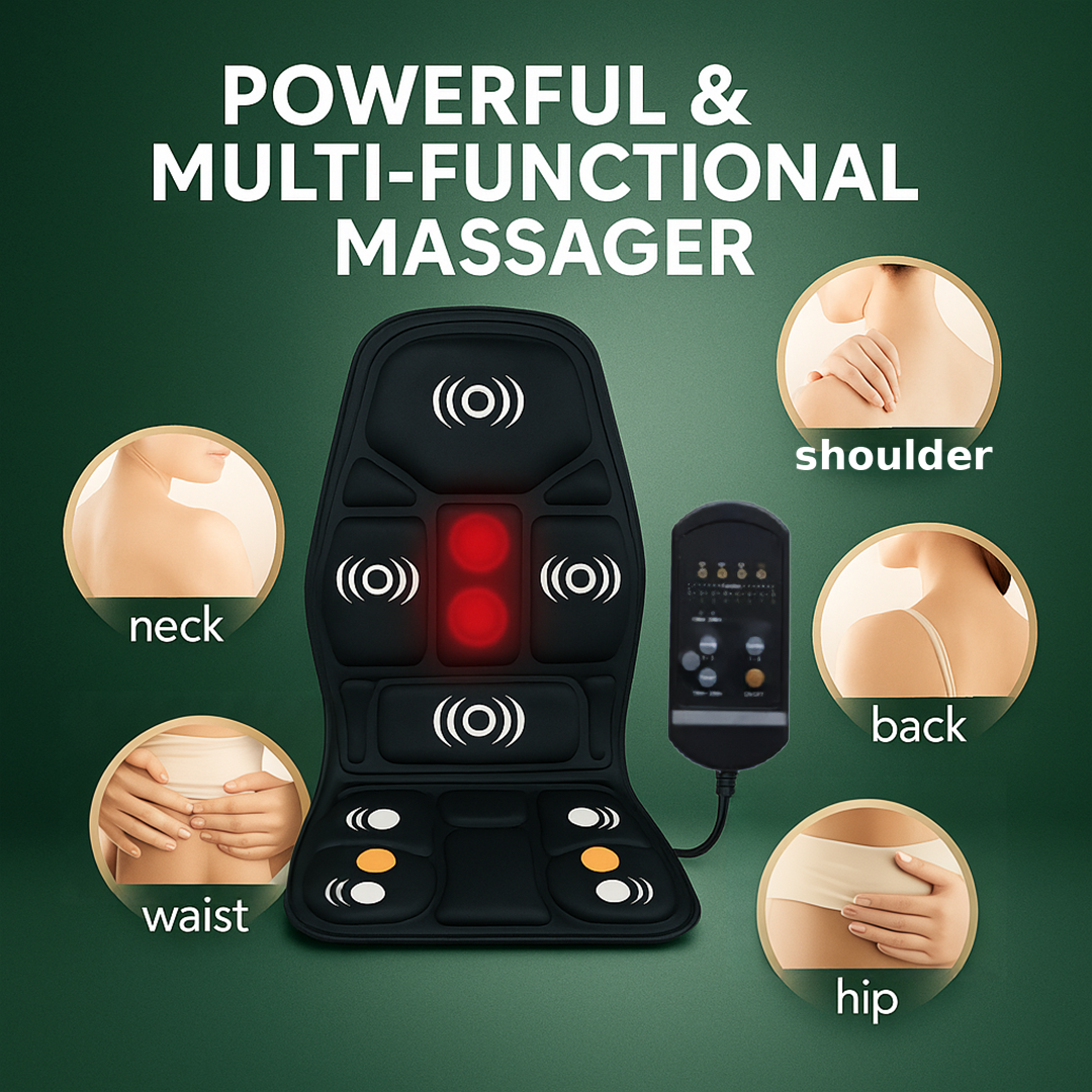 8-Mode Massage Chair Pad – Heated Cushion