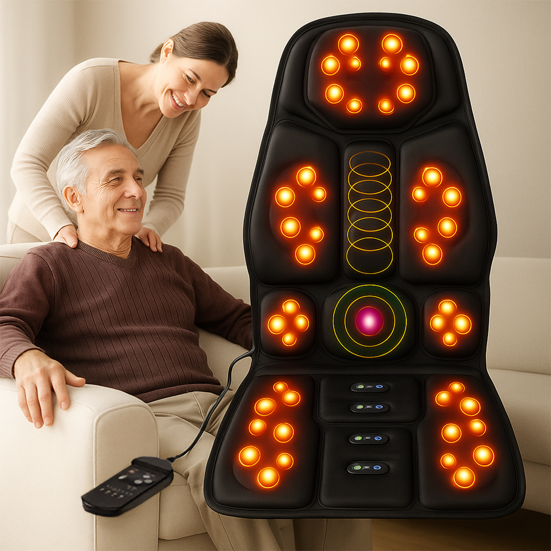 8-Mode Massage Chair Pad – Heated Cushion