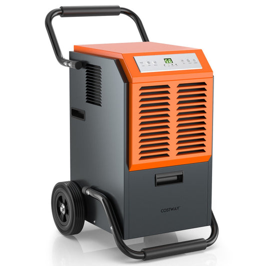 163 Pints Commercial Dehumidifier with Drain Hose and 24H Timer - Gallery View 1 of 10
