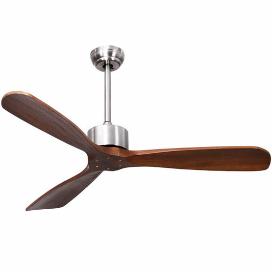 52 Inch Modern Ceiling Fan No Light with Remote Control - Gallery View 1 of 12
