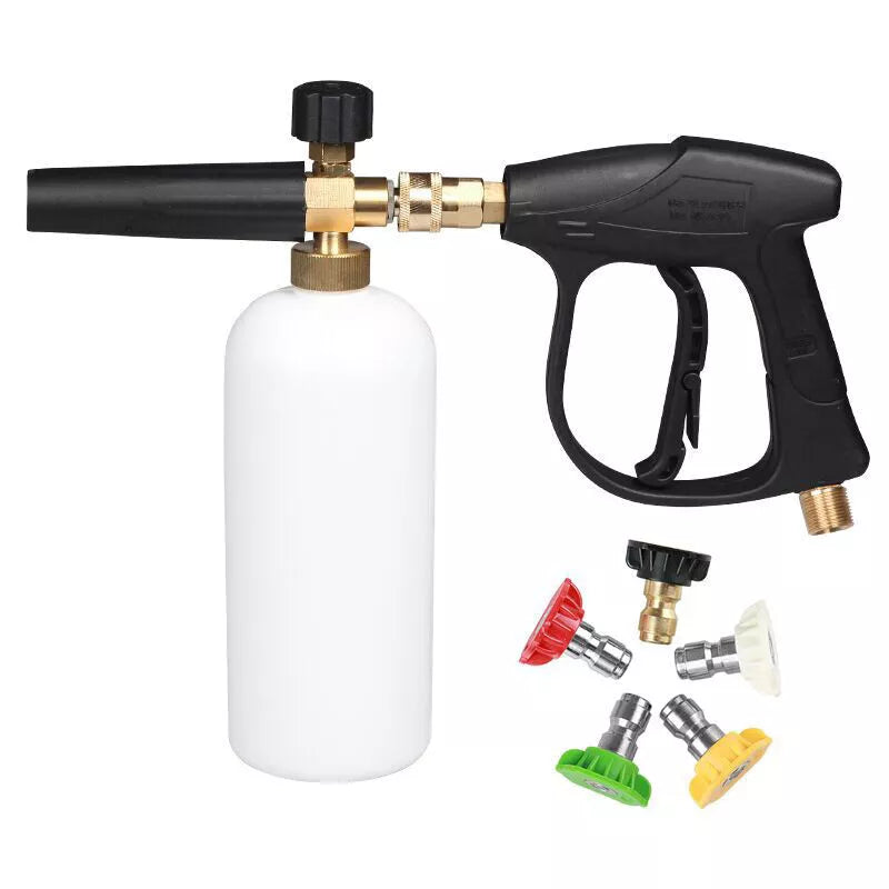 Foam Cannon+High pressure foam spray bottle+5-color high-pressure nozzle set