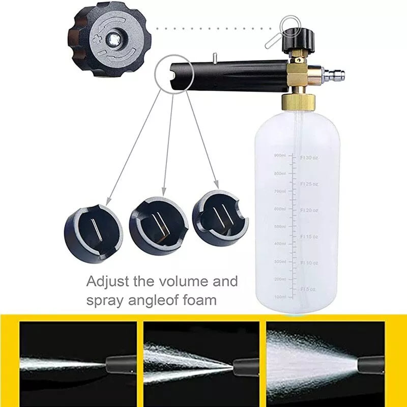Foam Cannon+High pressure foam spray bottle+5-color high-pressure nozzle set