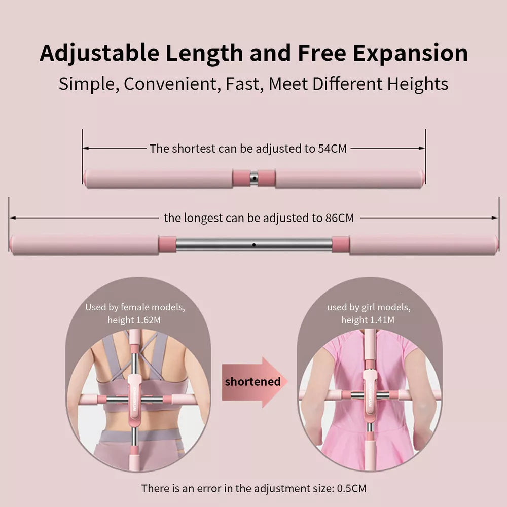 Yoga Back Corrector Adjustable Stainless Steel Sticks