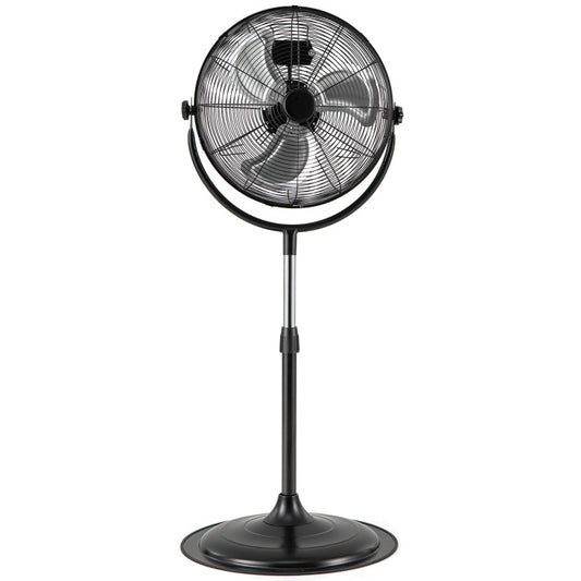 18 Inches High Velocity Pedestal Fan with 3 Speeds and Adjustable Height - Gallery View 1 of 11