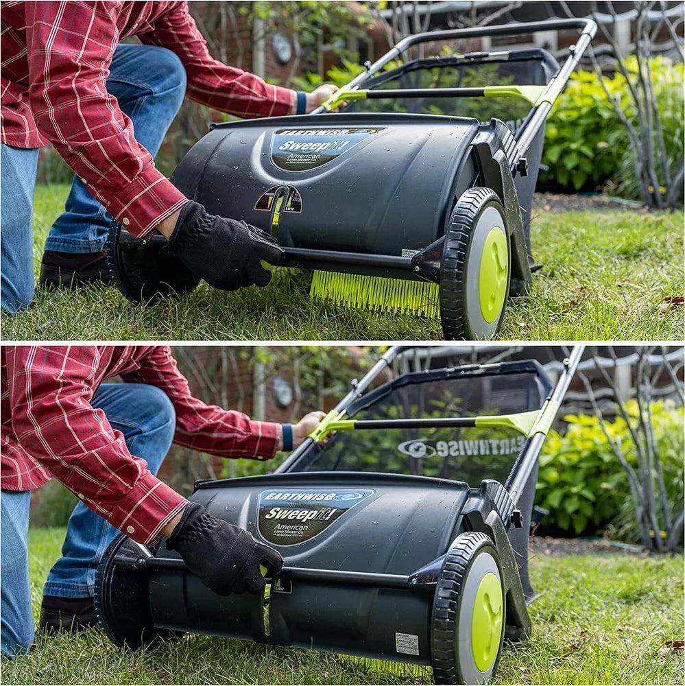 Large Capacity Push Lawn Leaf Grass Collector Sweeper