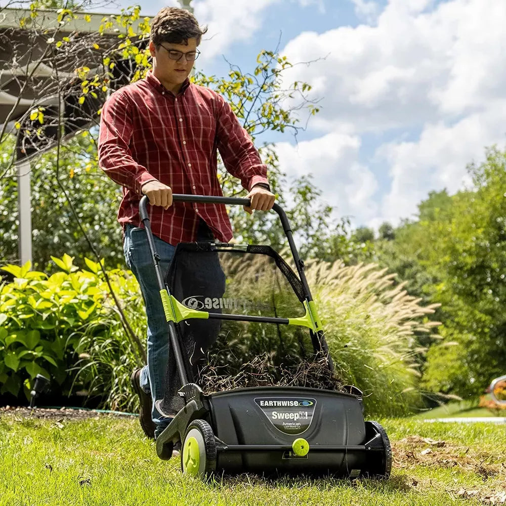 Large Capacity Push Lawn Leaf Grass Collector Sweeper
