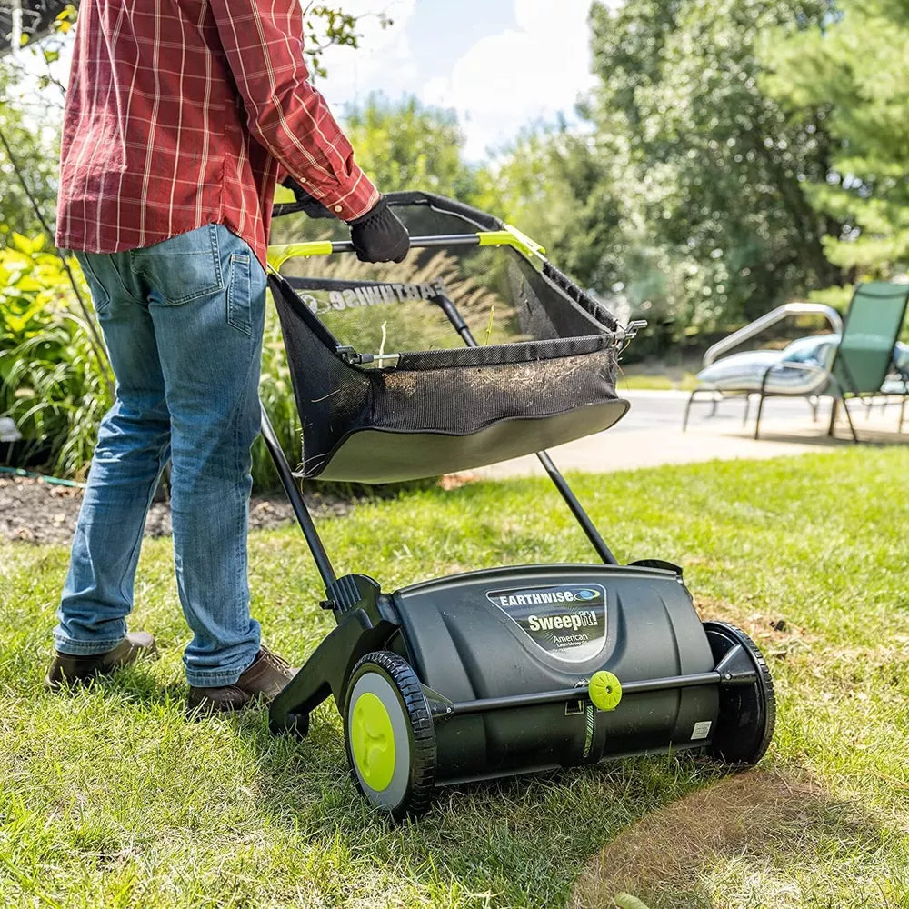 Large Capacity Push Lawn Leaf Grass Collector Sweeper