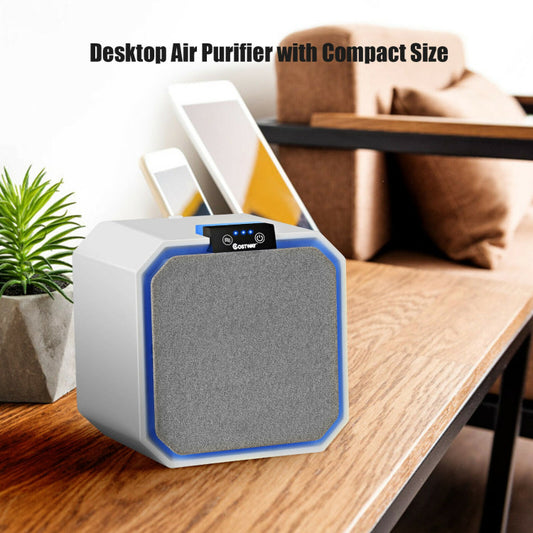 Desktop HEPA Air Purifier Home Air Cleaner with 2-in-1 Composite HEPA Filter - Gallery View 1 of 11