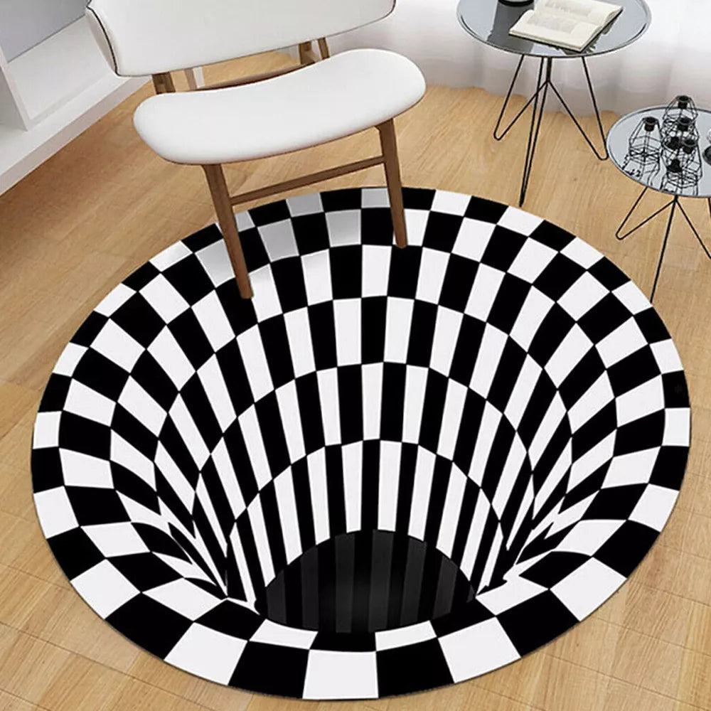 3D Vortex Optical Illusion Fun Kids Rug
