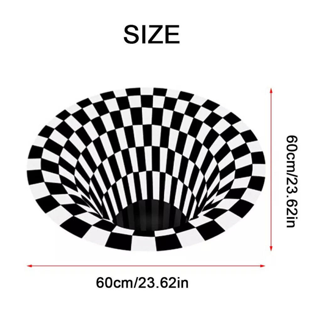 3D Vortex Optical Illusion Fun Kids Rug