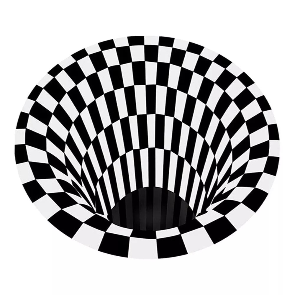 3D Vortex Optical Illusion Fun Kids Rug