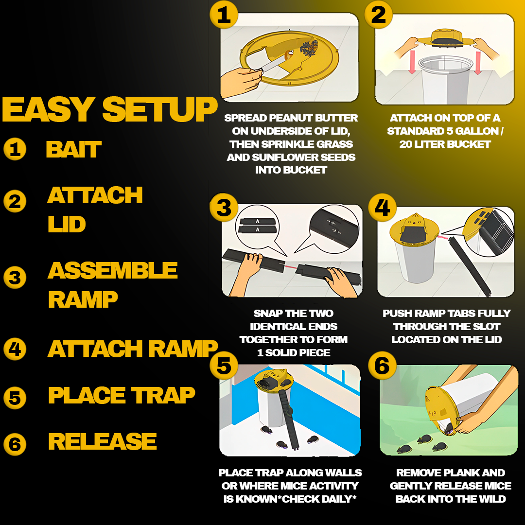 Humane Mouse Trap Bucket Cover