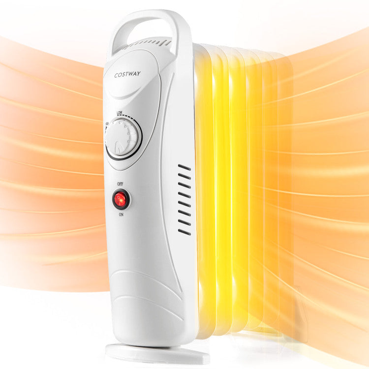 700W Electric Oil Filled Radiator Heater with Adjustable Thermostat - Gallery View 4 of 11