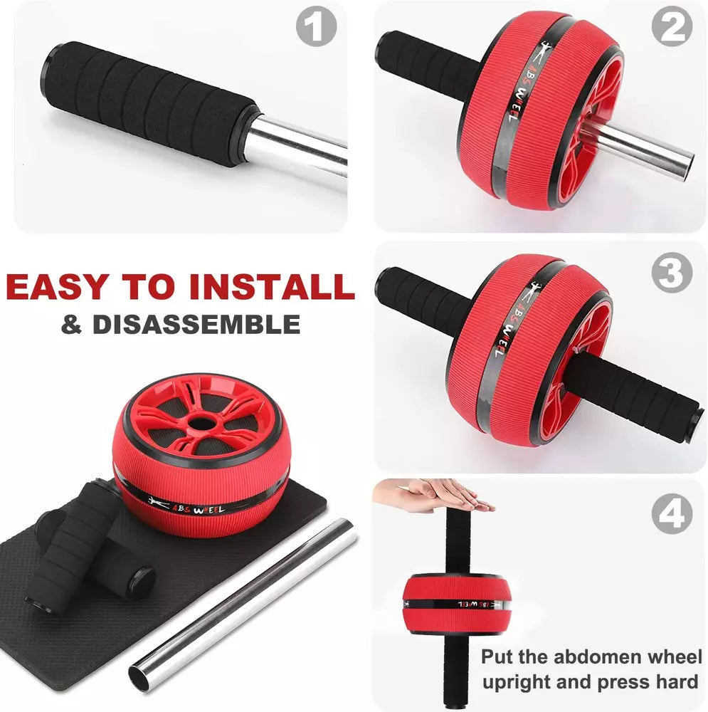 Abdominal Wheel Roller | Blue Exercise Roller for Core Strengthening and Belly Training