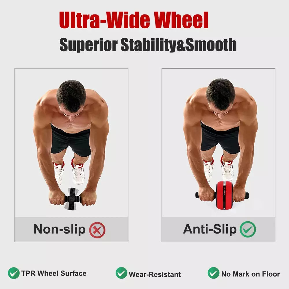 Abdominal Wheel Roller | Blue Exercise Roller for Core Strengthening and Belly Training
