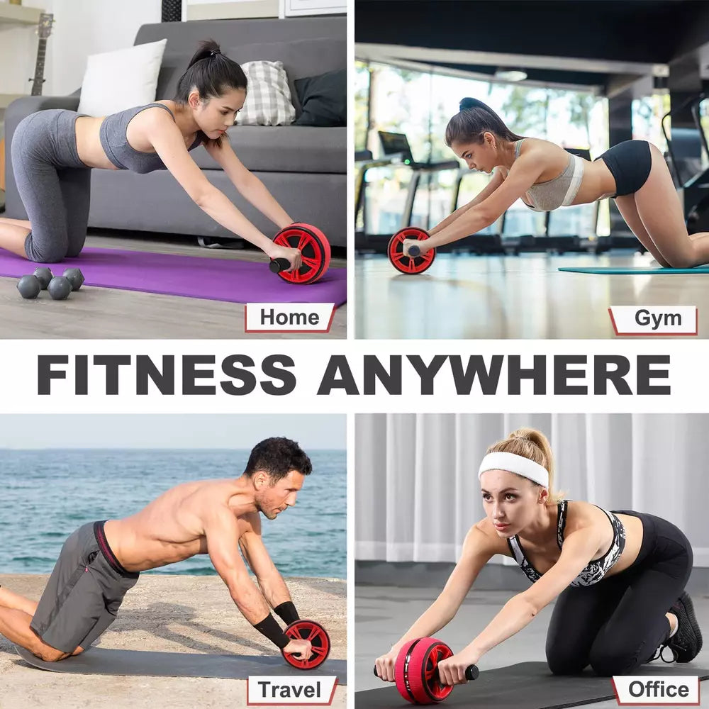 Abdominal Wheel Roller | Blue Exercise Roller for Core Strengthening and Belly Training
