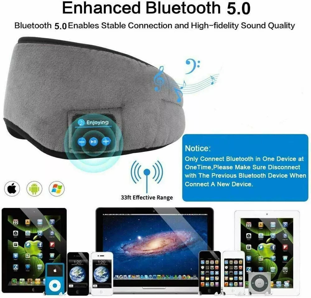 Bluetooth Sleeping Headphones Eye Mask