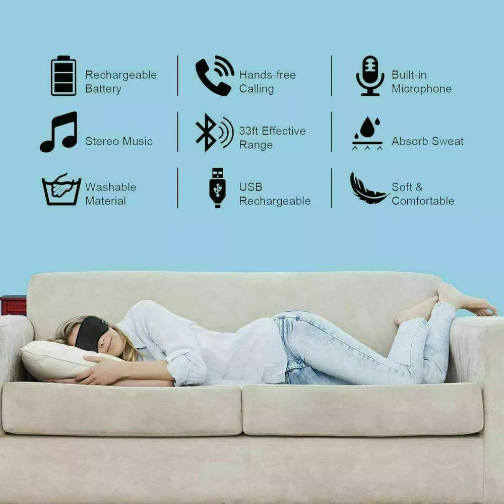 Bluetooth Sleeping Headphones Eye Mask