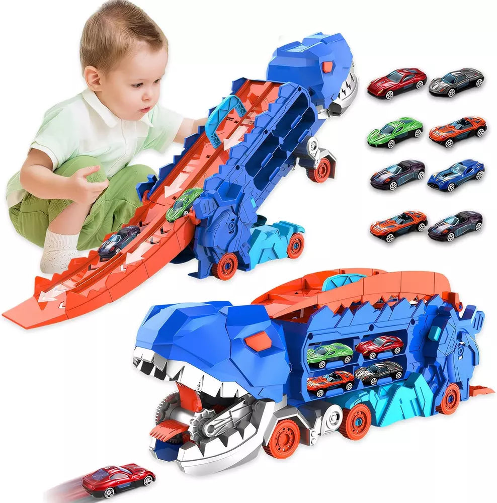 Dinosaur Truck With Foldable Sliding Track