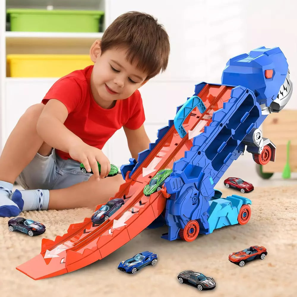Dinosaur Truck With Foldable Sliding Track