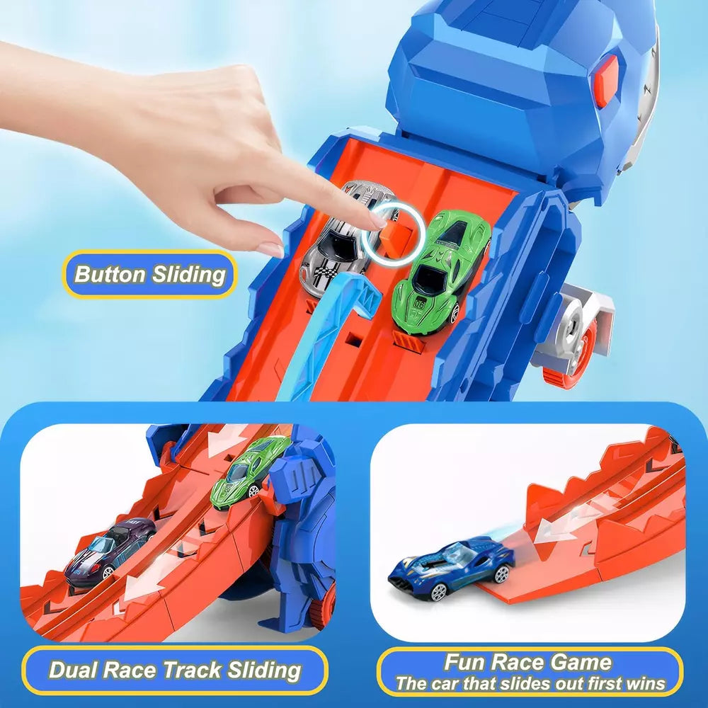 Dinosaur Truck With Foldable Sliding Track