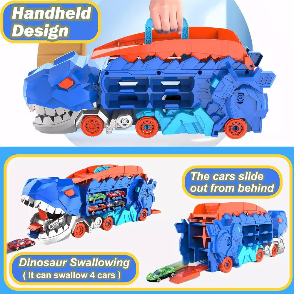 Dinosaur Truck With Foldable Sliding Track
