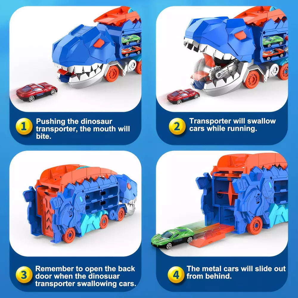 Dinosaur Truck With Foldable Sliding Track