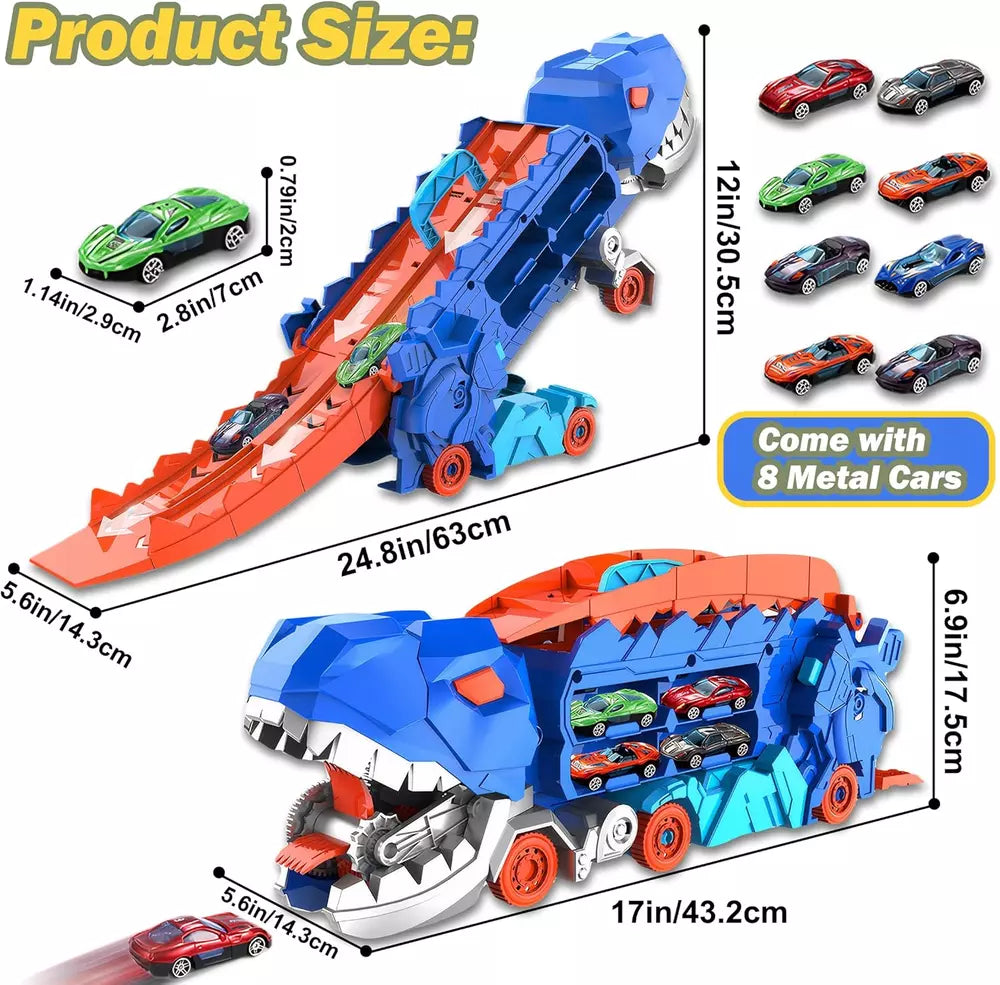 Dinosaur Truck With Foldable Sliding Track