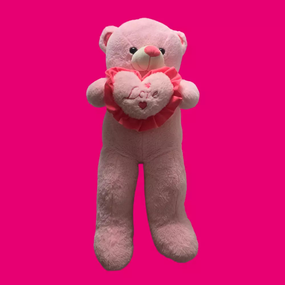 Big Teddy Bear 100cm I LOVE YOU Plush Toy Lovely Huge Stuffed Soft Bear Doll Lover Bear Kids Toys Chrismas Gift For Girlfriends( Pink )