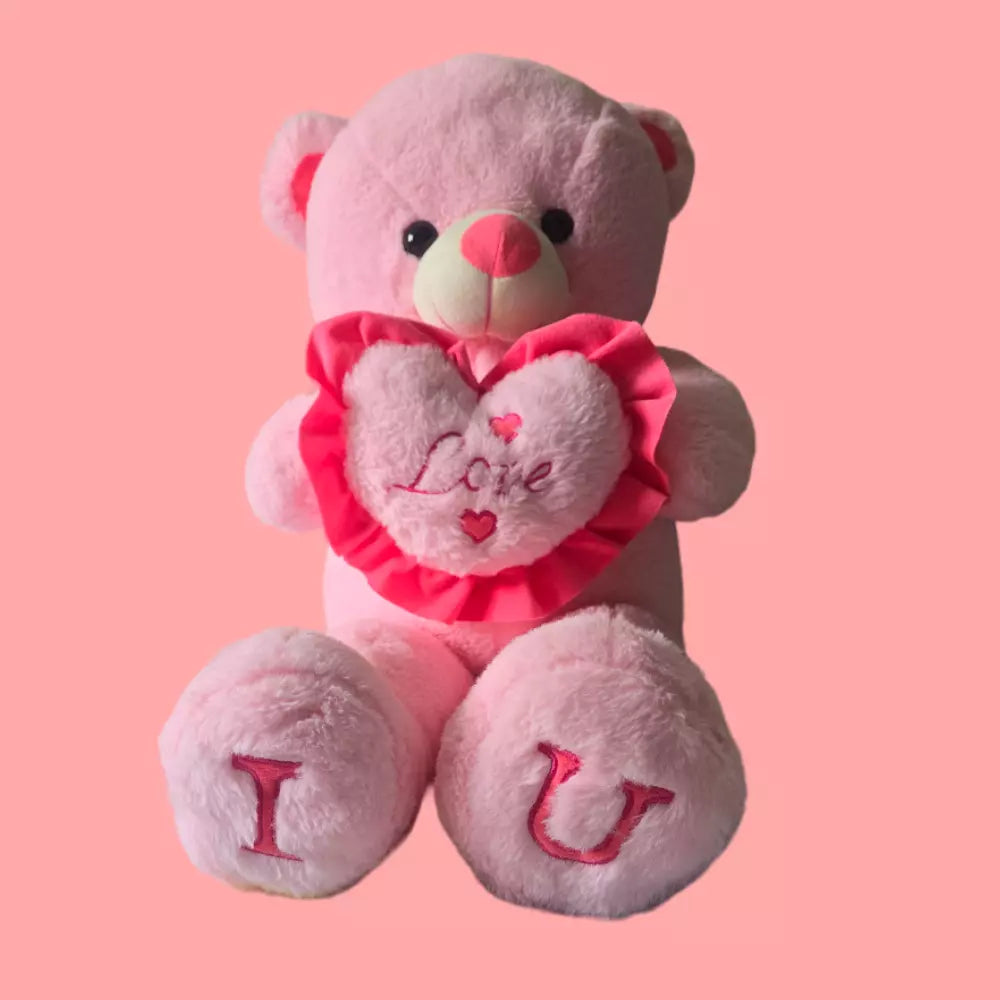 Big Teddy Bear 100cm I LOVE YOU Plush Toy Lovely Huge Stuffed Soft Bear Doll Lover Bear Kids Toys Chrismas Gift For Girlfriends( Pink )