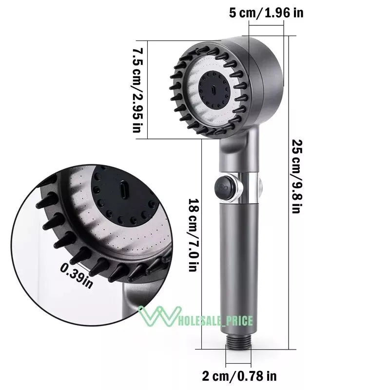 High-Pressure Shower Head – Adjustable Spray Modes & Water Filtration