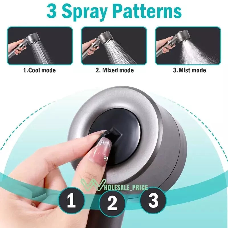 High-Pressure Shower Head – Adjustable Spray Modes & Water Filtration