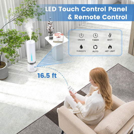 5.5L Cool Mist Humidifiers with Remote Control and 12 Hours Timer - Gallery View 1 of 10