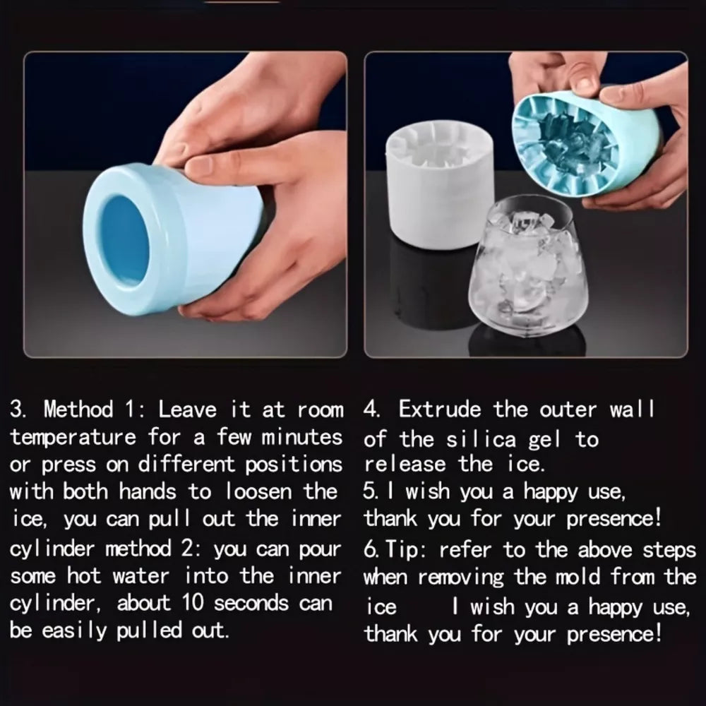 Silicone Ice Cube Maker, Blue