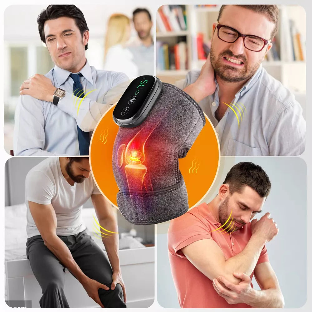 Thermal Knee Massager Electric Leg Joint Heating Vibration Massage Therapy Elbow Brace Arthritis Pain Physiotherapy Knee Support
