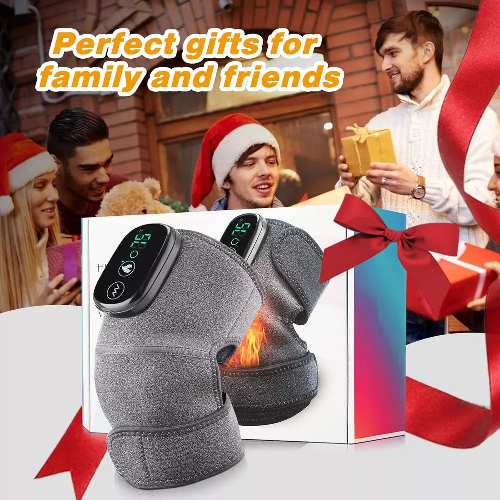 Thermal Knee Massager Electric Leg Joint Heating Vibration Massage Therapy Elbow Brace Arthritis Pain Physiotherapy Knee Support