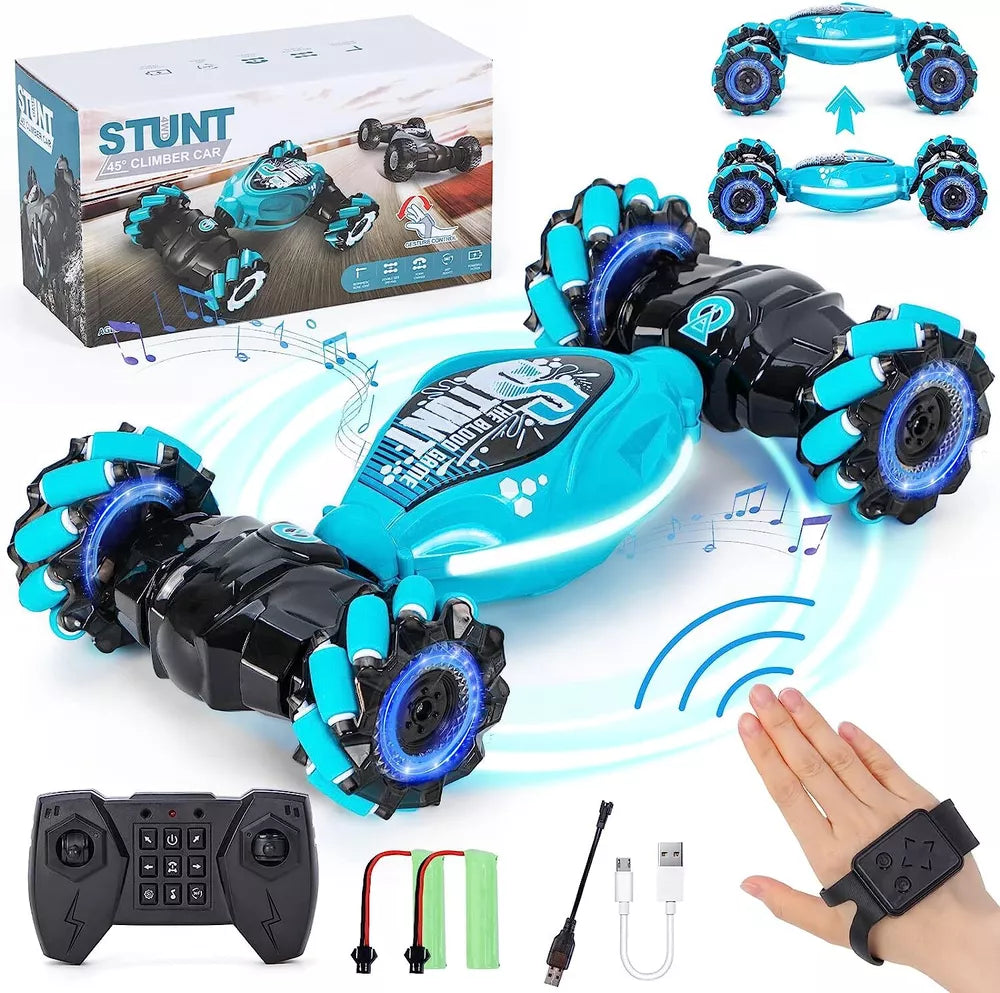 Gesture Sensing RC Stunt Car – 360° Spins, Dual-Sided, Off-Road Fun for Kids