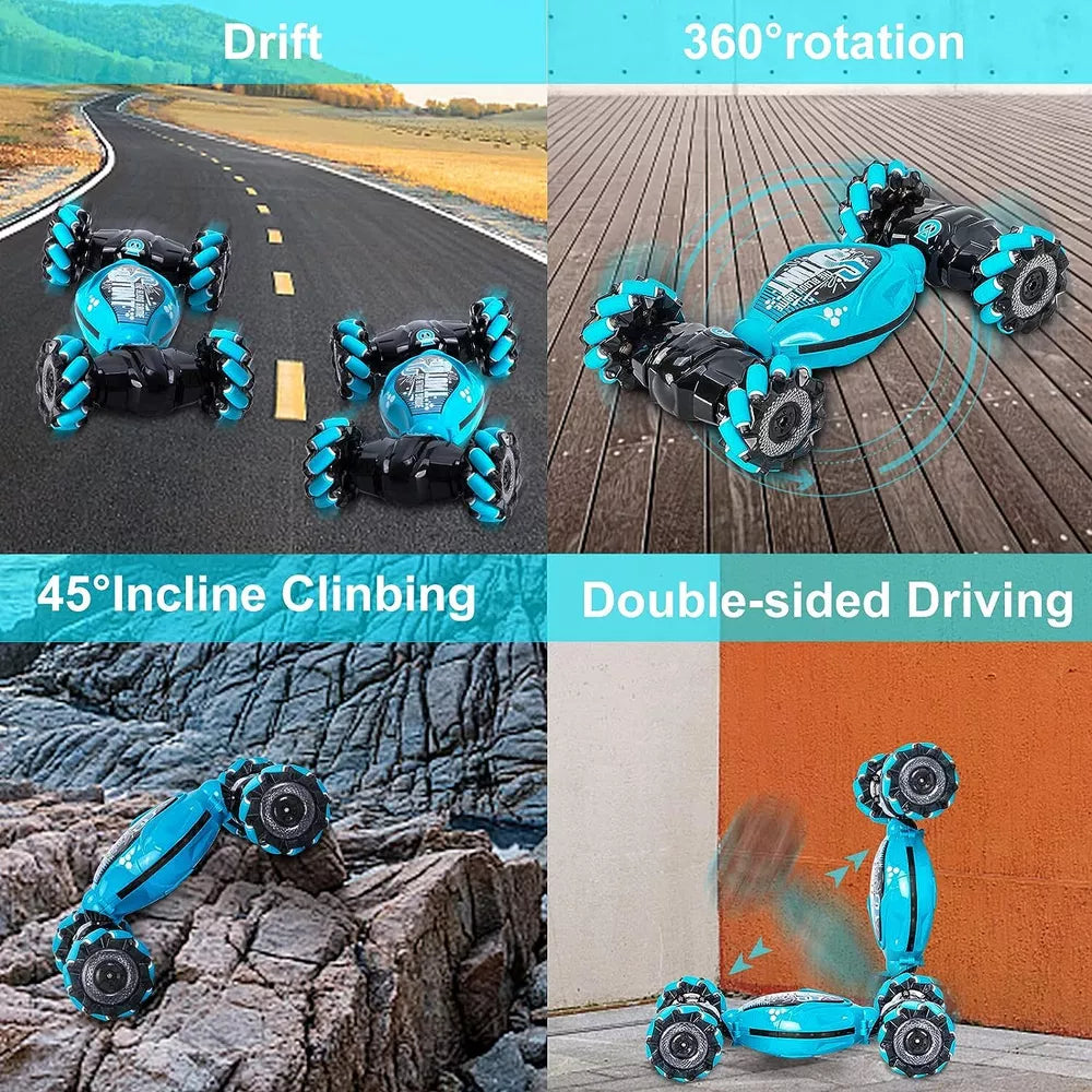 Gesture Sensing RC Stunt Car – 360° Spins, Dual-Sided, Off-Road Fun for Kids