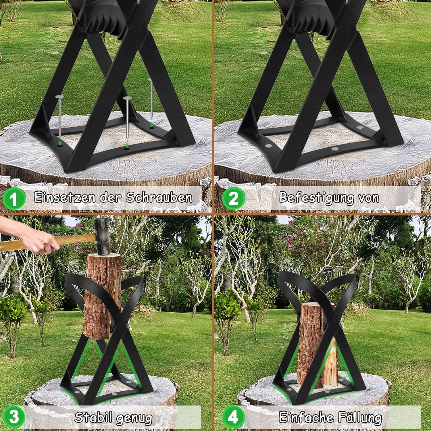 Foldable Log Splitting Tool