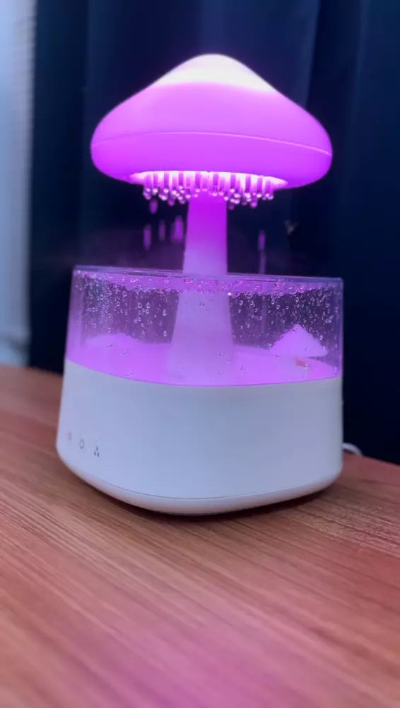 Mushroom Lamp and Humidifier | 2-in-1 Rain Cloud Diffuser for Relaxation and Comfort