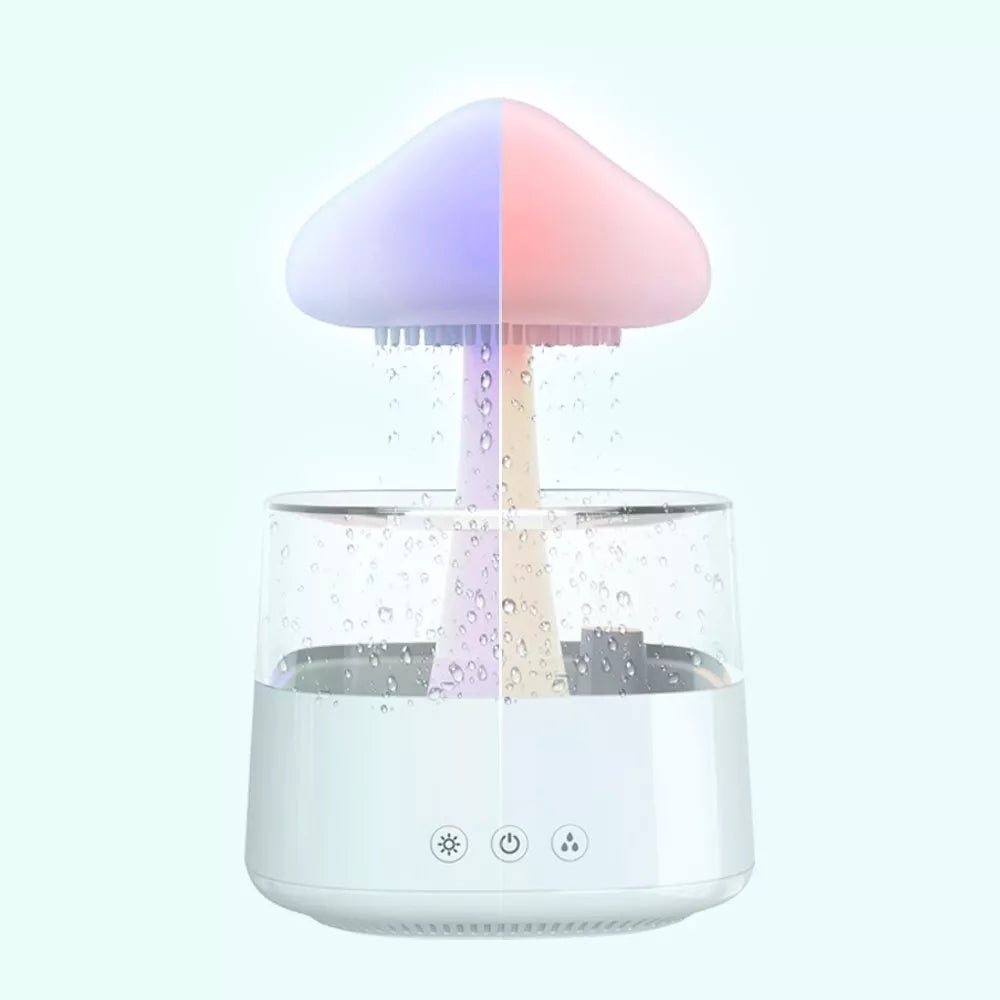 Mushroom Lamp and Humidifier | 2-in-1 Rain Cloud Diffuser for Relaxation and Comfort