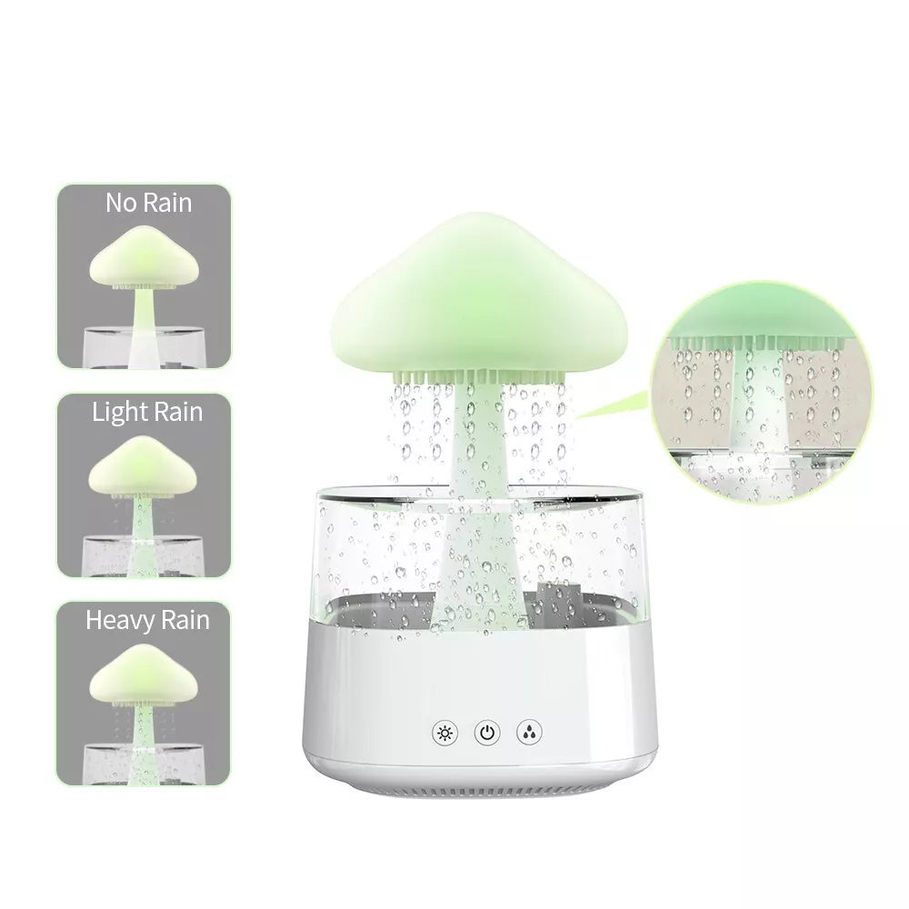 Mushroom Lamp and Humidifier | 2-in-1 Rain Cloud Diffuser for Relaxation and Comfort