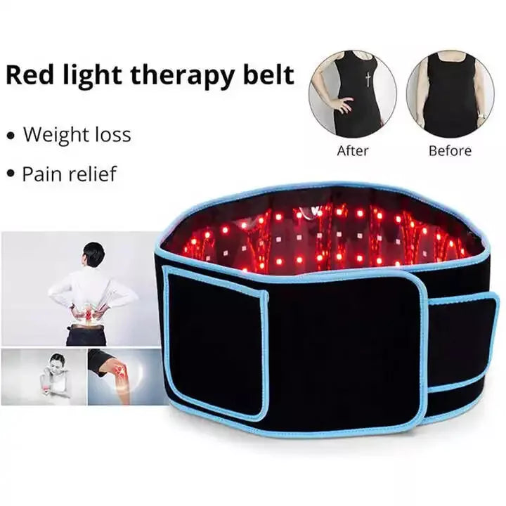 Back belt Red &Infrared LED Light Therapy Belt 850nm 660nm Back Pain Relief Wrap Burn Fat Wrap Slimming Machine Waist Heat Pad Full