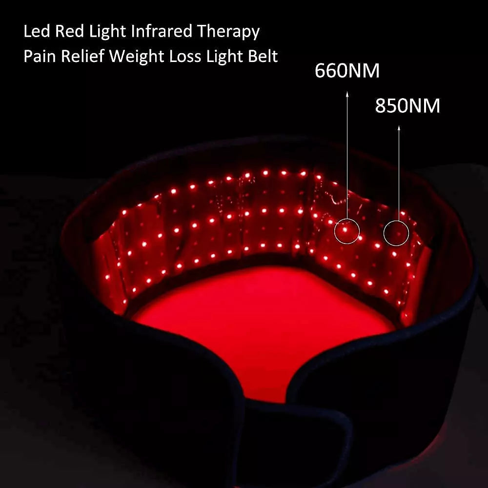 Back belt Red &Infrared LED Light Therapy Belt 850nm 660nm Back Pain Relief Wrap Burn Fat Wrap Slimming Machine Waist Heat Pad Full
