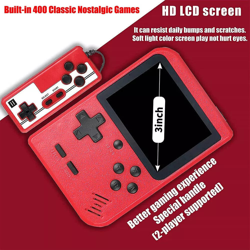 Mini Retro Gaming Console – 400 Built-in Classic Games